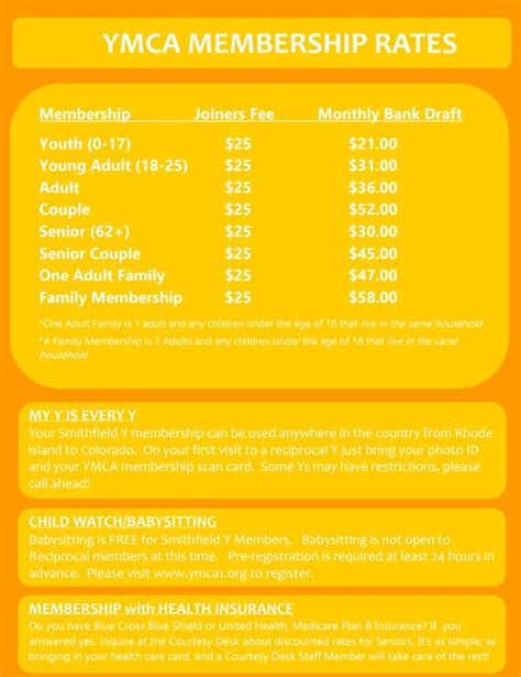 Membership Info | Smithfield YMCA