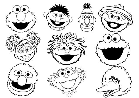 Sesame Street Coloring Pages Printable for Free Download