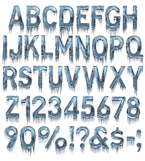 Buy Ice Cold Font, Beautiful Frozen Typeface Perfect For Winter ...