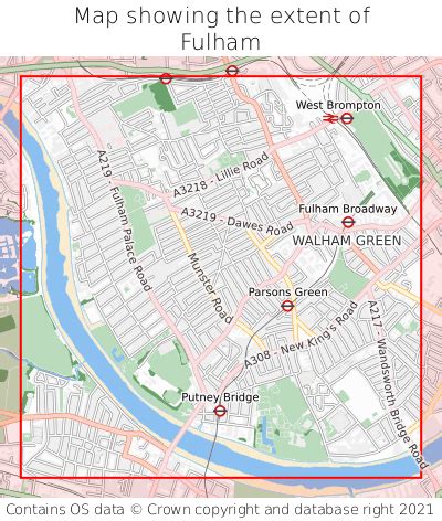 Where is Fulham? Fulham on a map