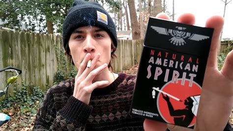 Smoking an American Spirit Black Cigarette - Review - YouTube