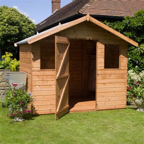 6 x 8 Waltons Tongue and Groove Apex Garden Shed With Front Windows