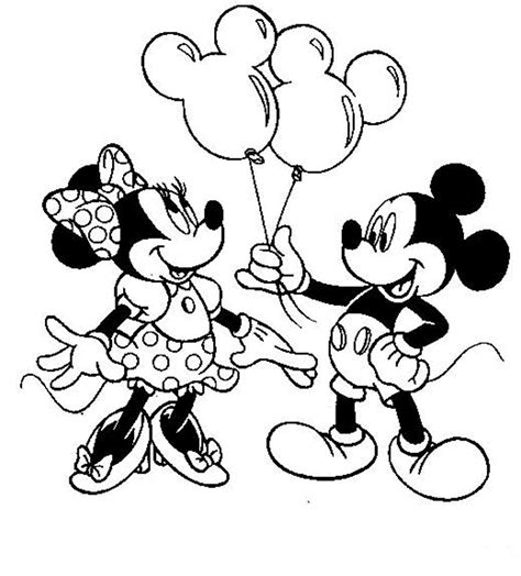 coloriage gratuit à imprimer mickey et minnie – 123Dessins | Source #1 ...