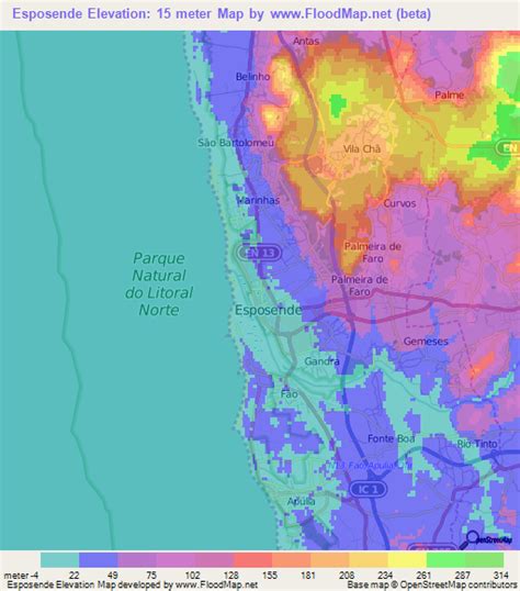 Elevation of Esposende,Portugal Elevation Map, Topography, Contour