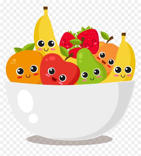 Fruit Bowl - Cartoon Fruit Salad Png, Transparent Png - vhv