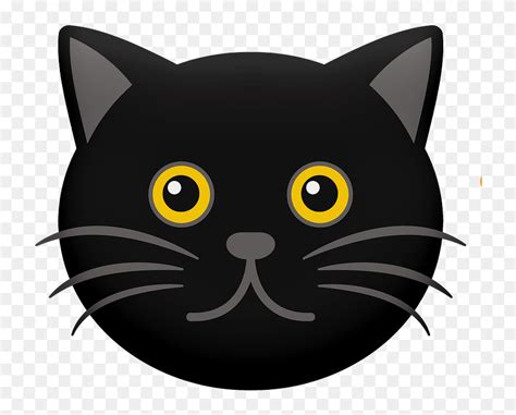 Download Cartoon Black Cat Face Clipart - Cartoon Black Cats - Png ...