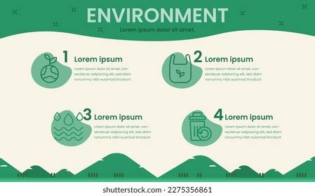 Environment Flat Style Infographic Template Stock Vector (Royalty Free ...