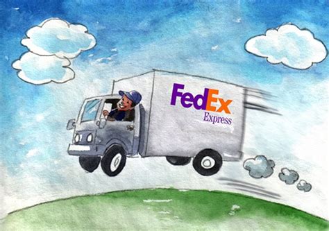 randy's art and komiks illustrations: FEDEX DELIVERY VAN