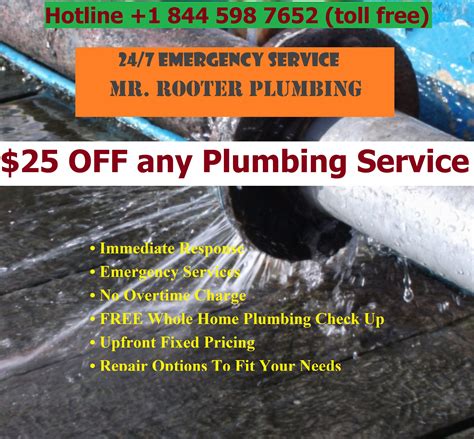 Mr. Rooter Plumbing services are now available for 24/7. We can help ...