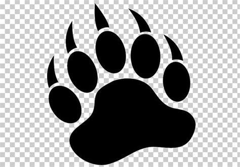 an animal's paw is shown in black on a transparent background png clipart