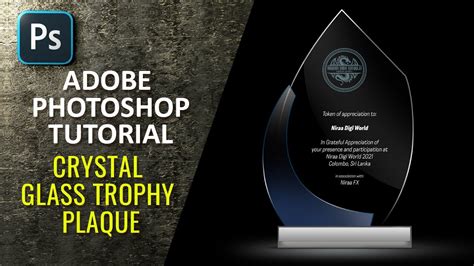 Crystal Glass Trophy Plaque - Adobe Photoshop Tutorial - YouTube