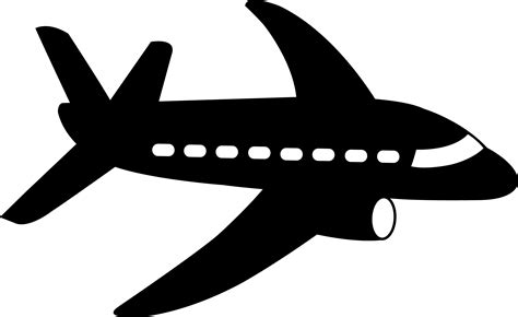 Passenger Airplane Silhouette - Free Clip Art