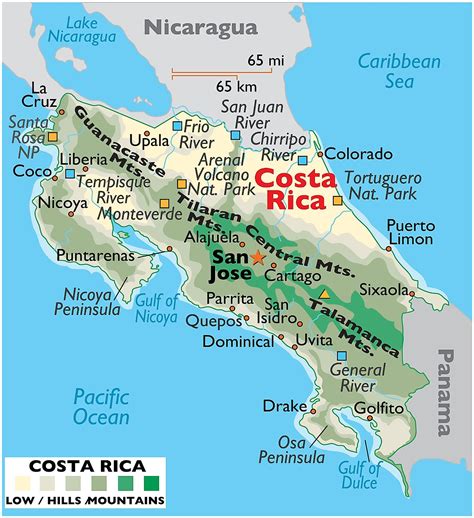 Printable Map Of Costa Rica