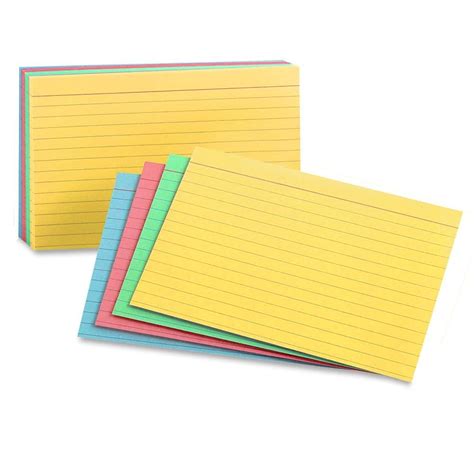 Wideskall 500-Count Ruled Front Plain Back Index Card, 3" x 5" inch ...