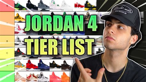 JORDAN 4 TIER LIST 👟 | WORST TO BEST JORDAN RETRO 4s ‼️ - YouTube