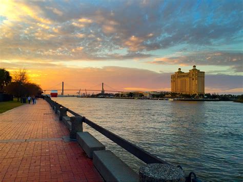 Sunset on River Street - Savannah, Georgia Savannah Georgia, Savannah ...