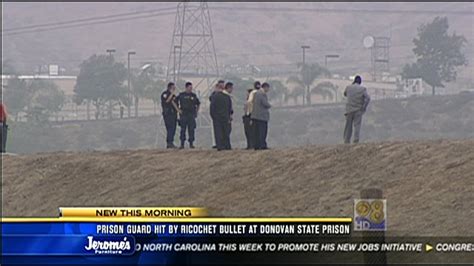 Prison guard hit by ricochet bullet at Donovan State Prison - CBS News ...