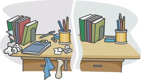 messy student desk clipart - Clipground