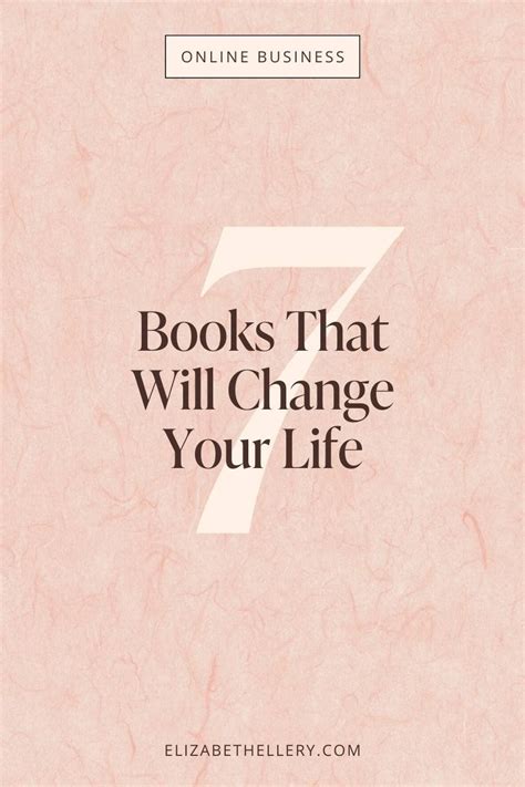 7 Books That Will Change Your Life — Elizabeth Ellery | Squarespace ...