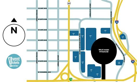 Denver Broncos Stadium Parking Map