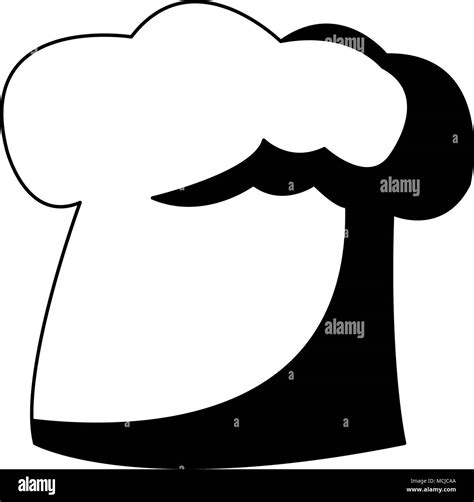 Chef hat cartoon on black and white Stock Vector Image & Art - Alamy