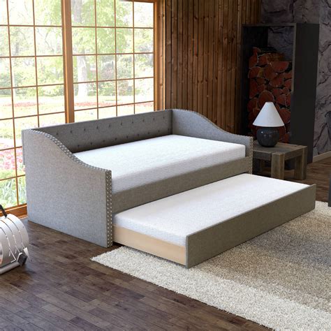 Dana Daybed With Trundle - This solid wood daybed with pop up trundle ...