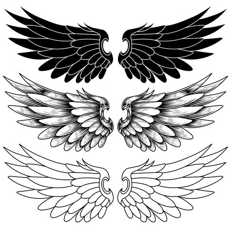 Update more than 80 angel wing tattoo stencil best - in.cdgdbentre