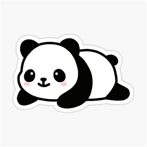 Cute panda sticker | Cute laptop stickers, Cute doodles, Cute cartoon ...