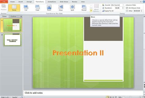 How to add Animated Transitions to PowerPoint Slides