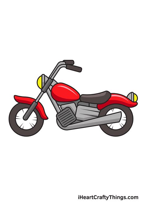 Motorcycle Drawing - How To Draw A Motorcycle Step By Step