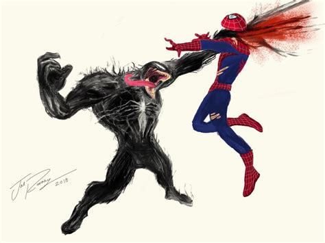 My spiderman vs venom art : r/Spiderman