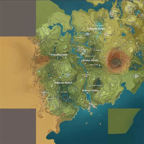 Genshin Impact Leaks: Sumeru Map unveiled