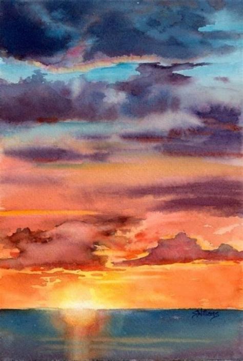 35 Easy Watercolor Landscape Painting Ideas To Try - Cartoon District