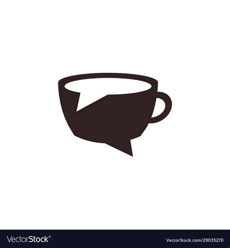 Coffee chat logo template Royalty Free Vector Image