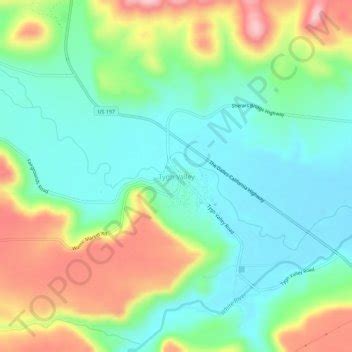 Tygh Valley topographic map, elevation, terrain