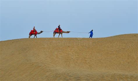 Riding Camel on Thar Desert in Jaisalmer, India Editorial Stock Photo ...