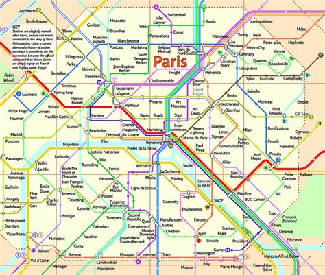 Printable Paris Metro Map - Printable Word Searches