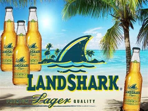 Landshark Premium Lager Metal Sign | Lager, Landshark, Beach beer