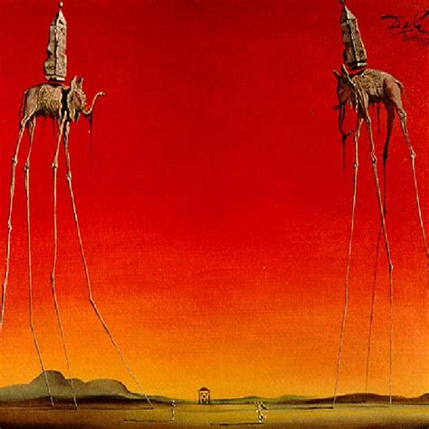 The Elephants is a 1948 painting by the Spanish surrealist artist ...