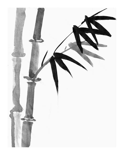 Sumi Bamboo Painting Sumi-e Ink Drawing Japanese » sahelizabeth