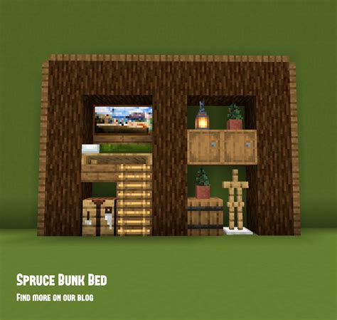 Spruce Bunk Bed | Easy minecraft houses, Minecraft houses, Minecraft ...