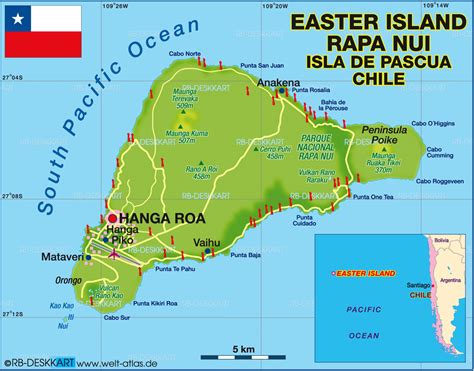 Map of Easter Island (Island in Chile) | Welt-Atlas.de