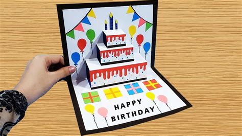 Pop Up Cards Diy Birthday : Easy Pop Up Birthday Card Diy Red Ted Art ...