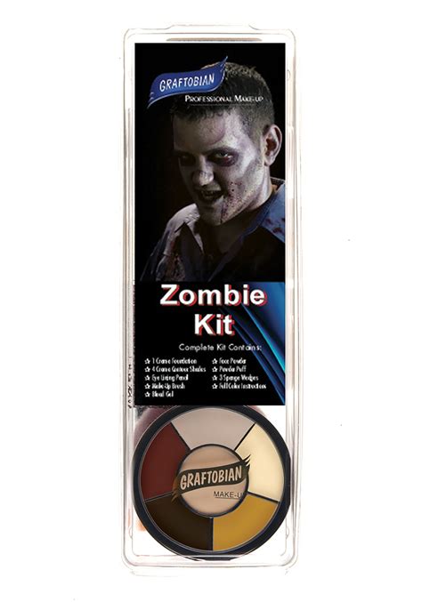 Graftobian Deluxe Zombie Face Makeup Kit | Zombie Costume Accessories