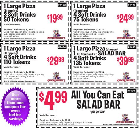 Chuck E Cheese Printable Coupons