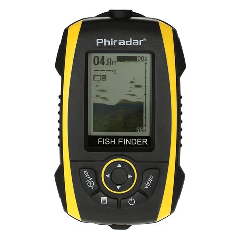 LCD Display Fishing Finder Sonar Sensor Transducer Fishfinder Portable ...