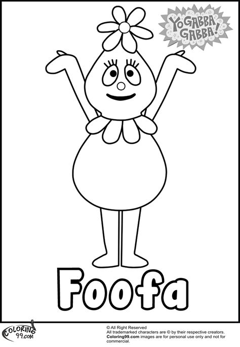 Yo Gabba Gabba Foofa Coloring Pages | Team colors