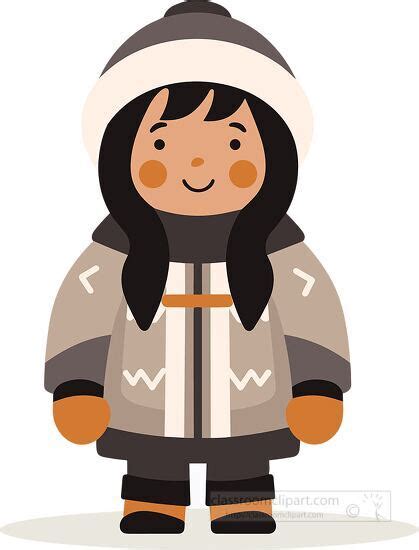 Culture and Multicultural Clipart-inuit child dressed in warm clothes