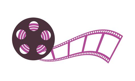 Vector old film tape with film stripe over white background vector ...