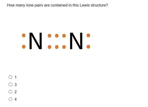 Solved How many lone pairs are contained in this Lewis | Chegg.com